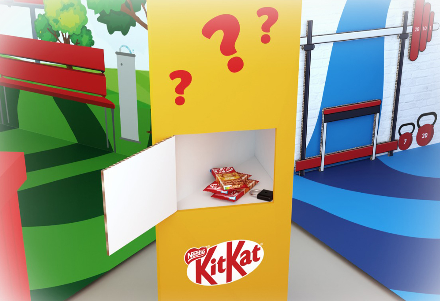 KitKat escape room mystery locker detail